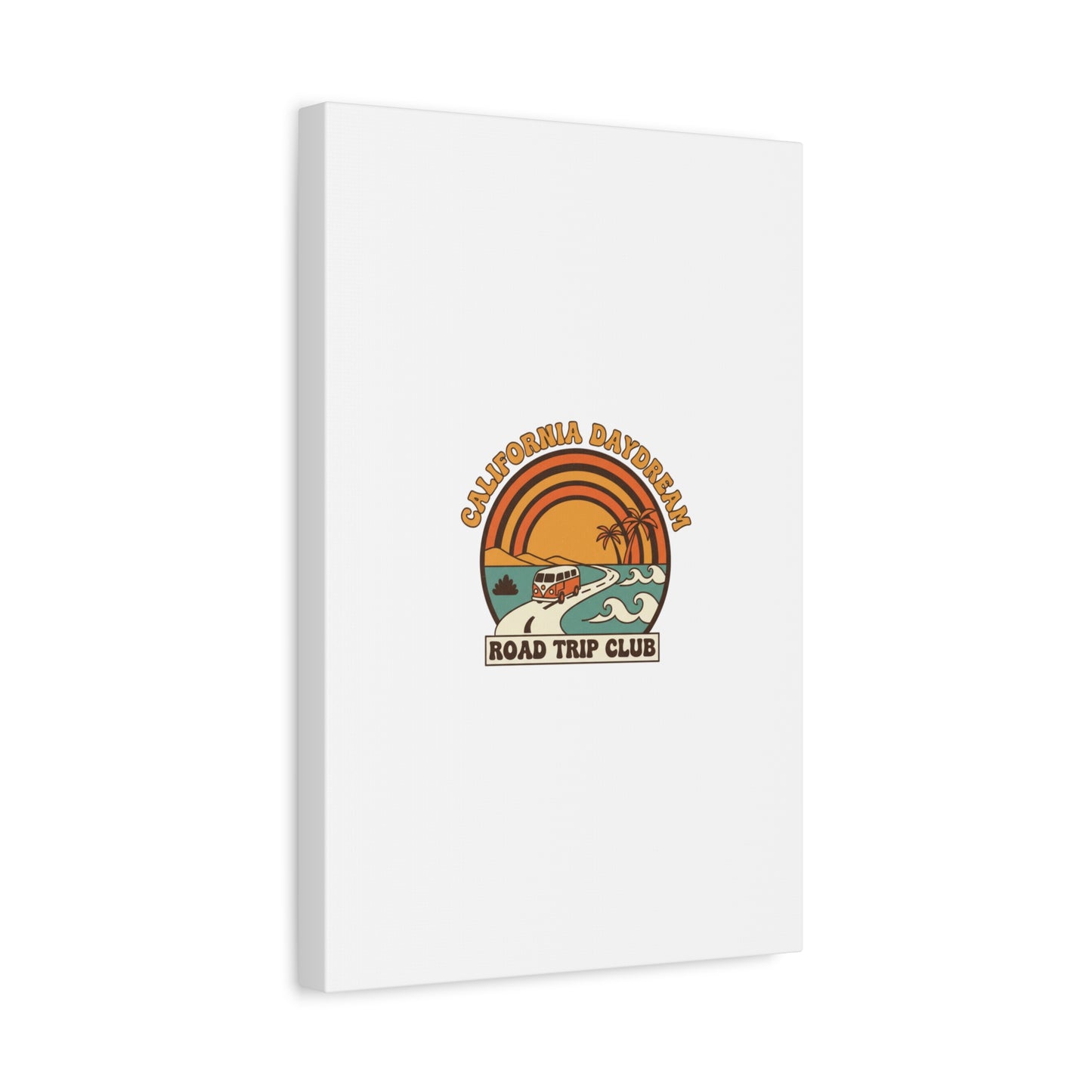 California Daydream Road Trip Club Canvas | 70s Sunset Retro Palm Poster