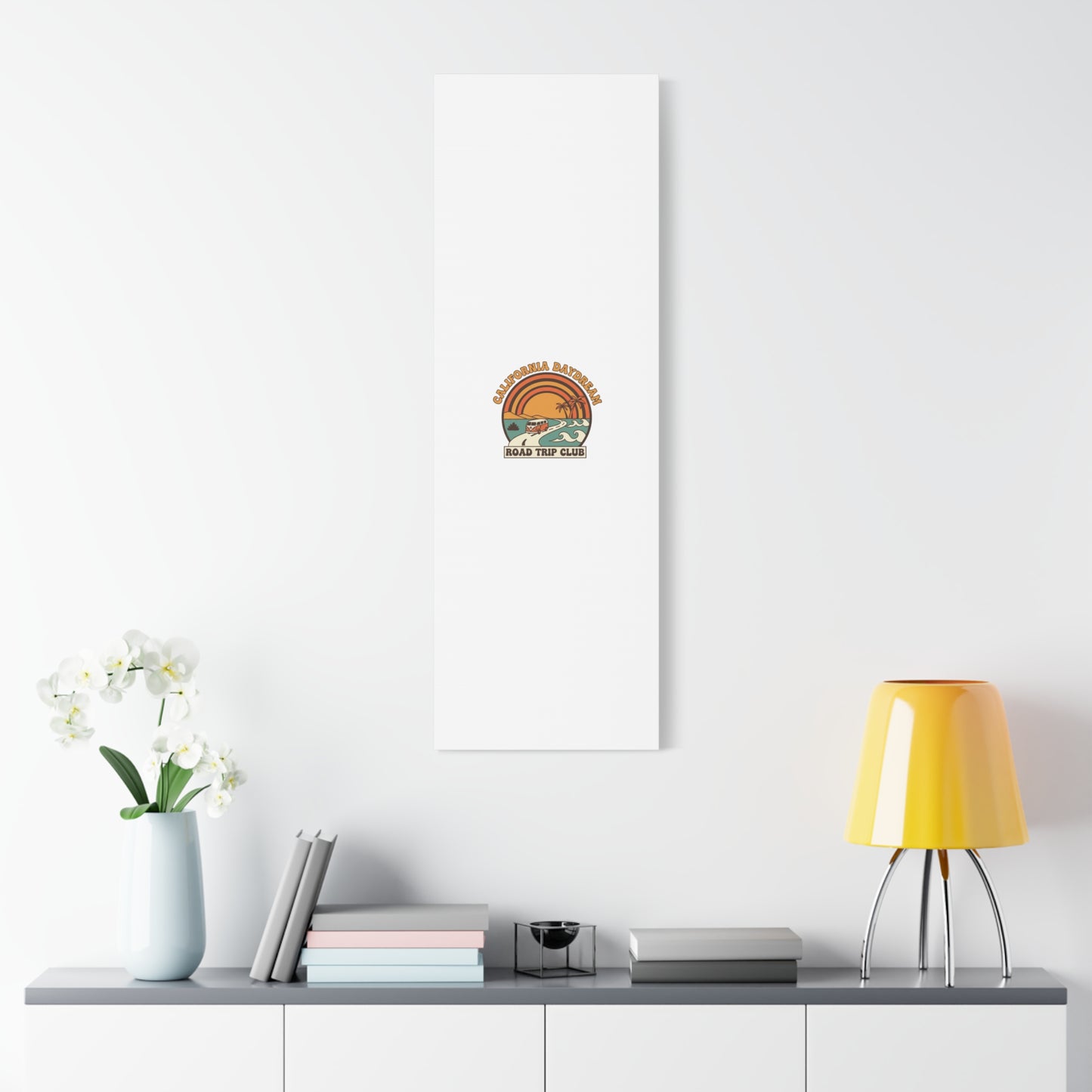 California Daydream Road Trip Club Canvas | 70s Sunset Retro Palm Poster