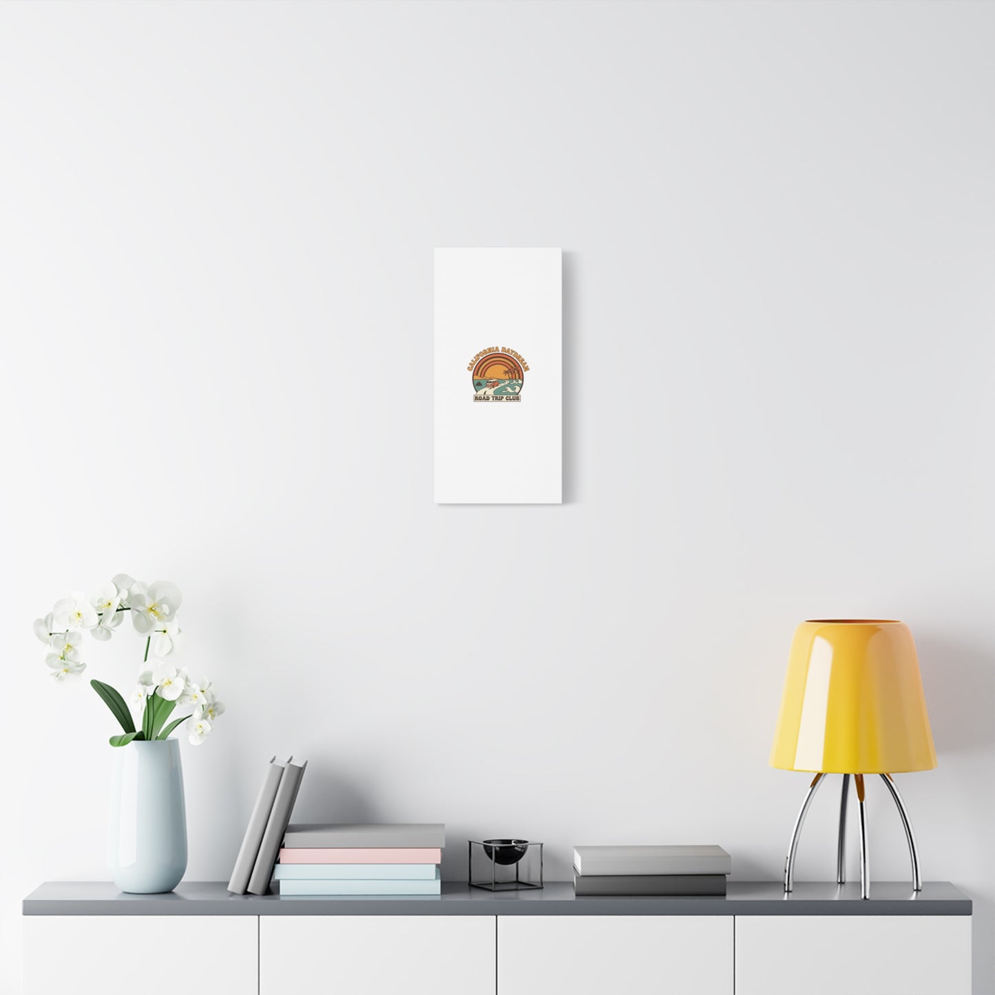 California Daydream Road Trip Club Canvas | 70s Sunset Retro Palm Poster