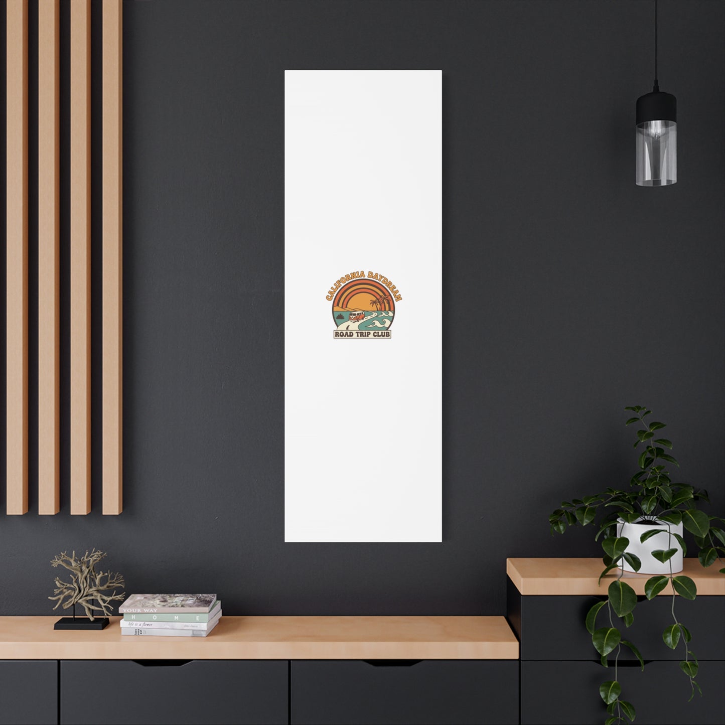 California Daydream Road Trip Club Canvas | 70s Sunset Retro Palm Poster