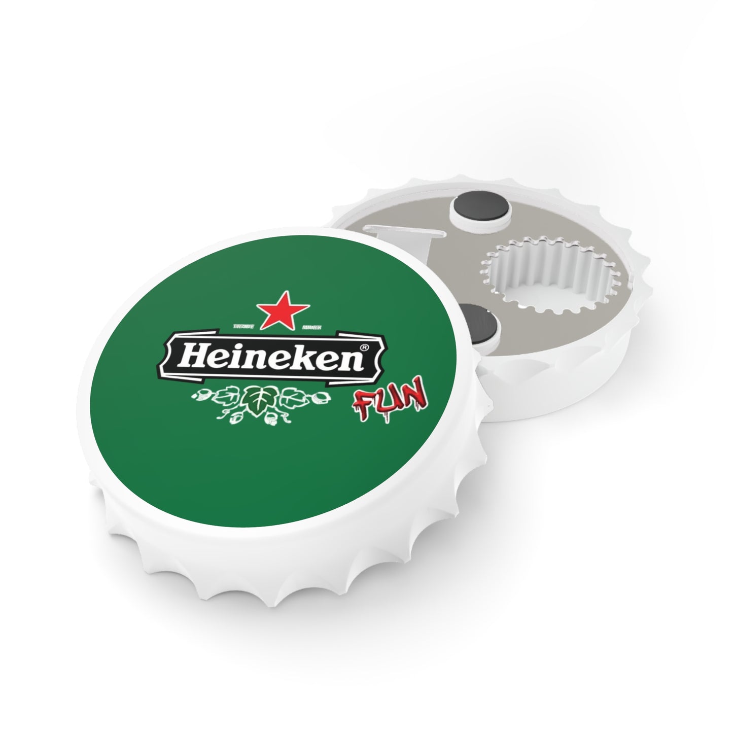 Heineken Fun Bottle Opener - Magnetic Cap Shaped Bar Tool