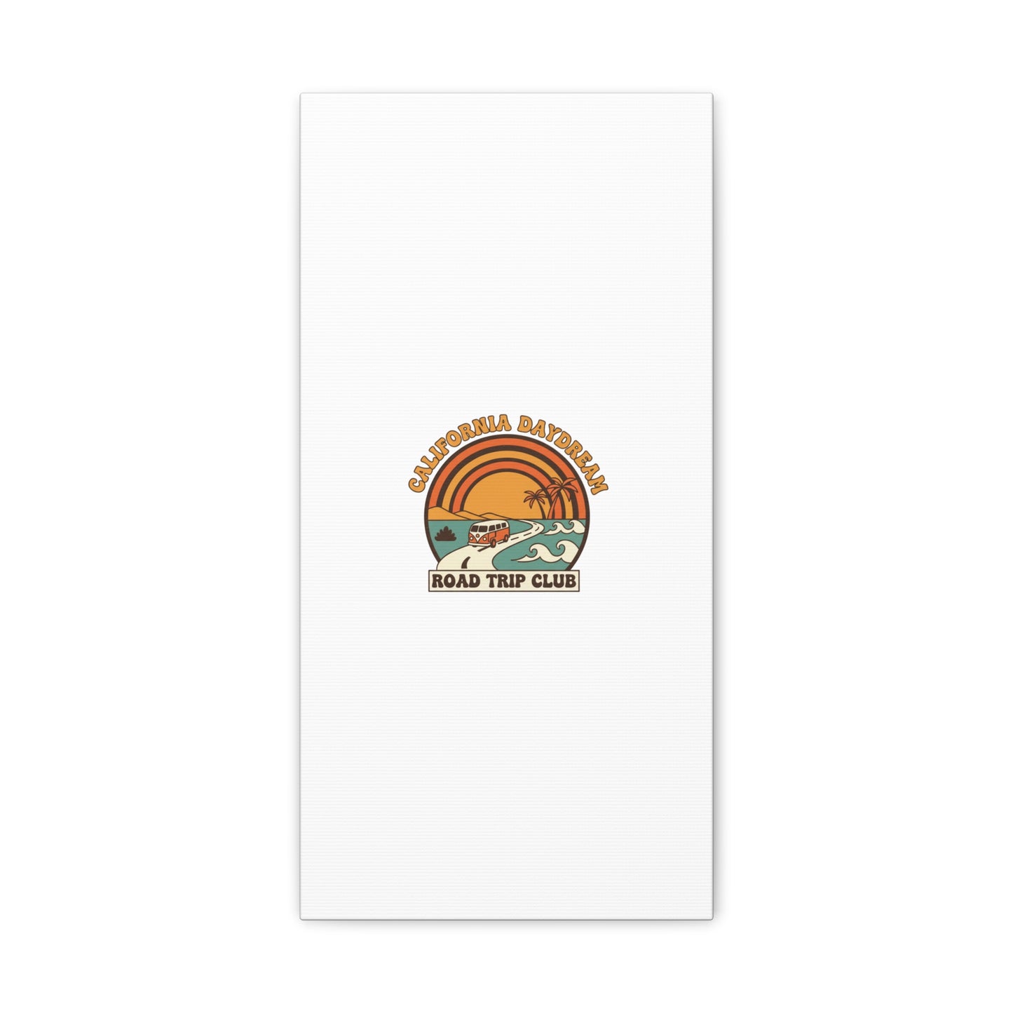 California Daydream Road Trip Club Canvas | 70s Sunset Retro Palm Poster
