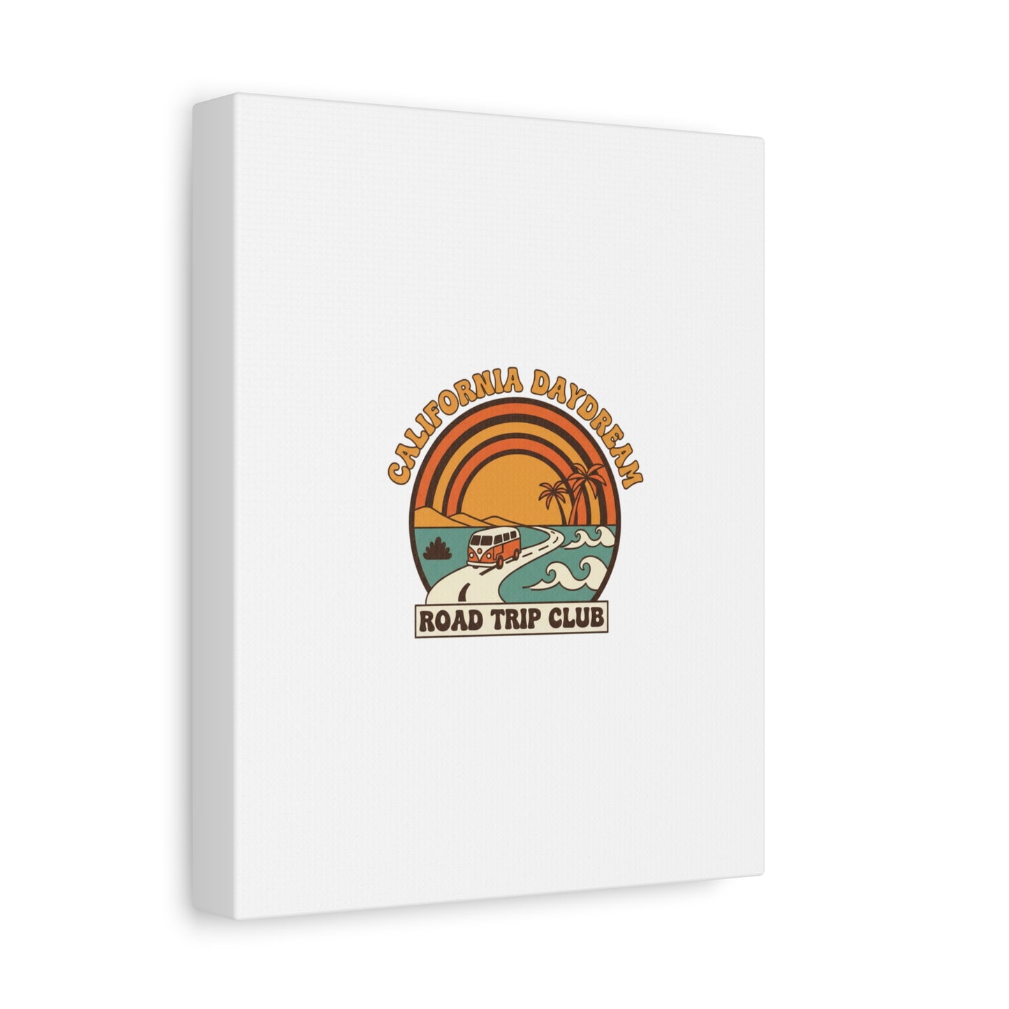 California Daydream Road Trip Club Canvas | 70s Sunset Retro Palm Poster