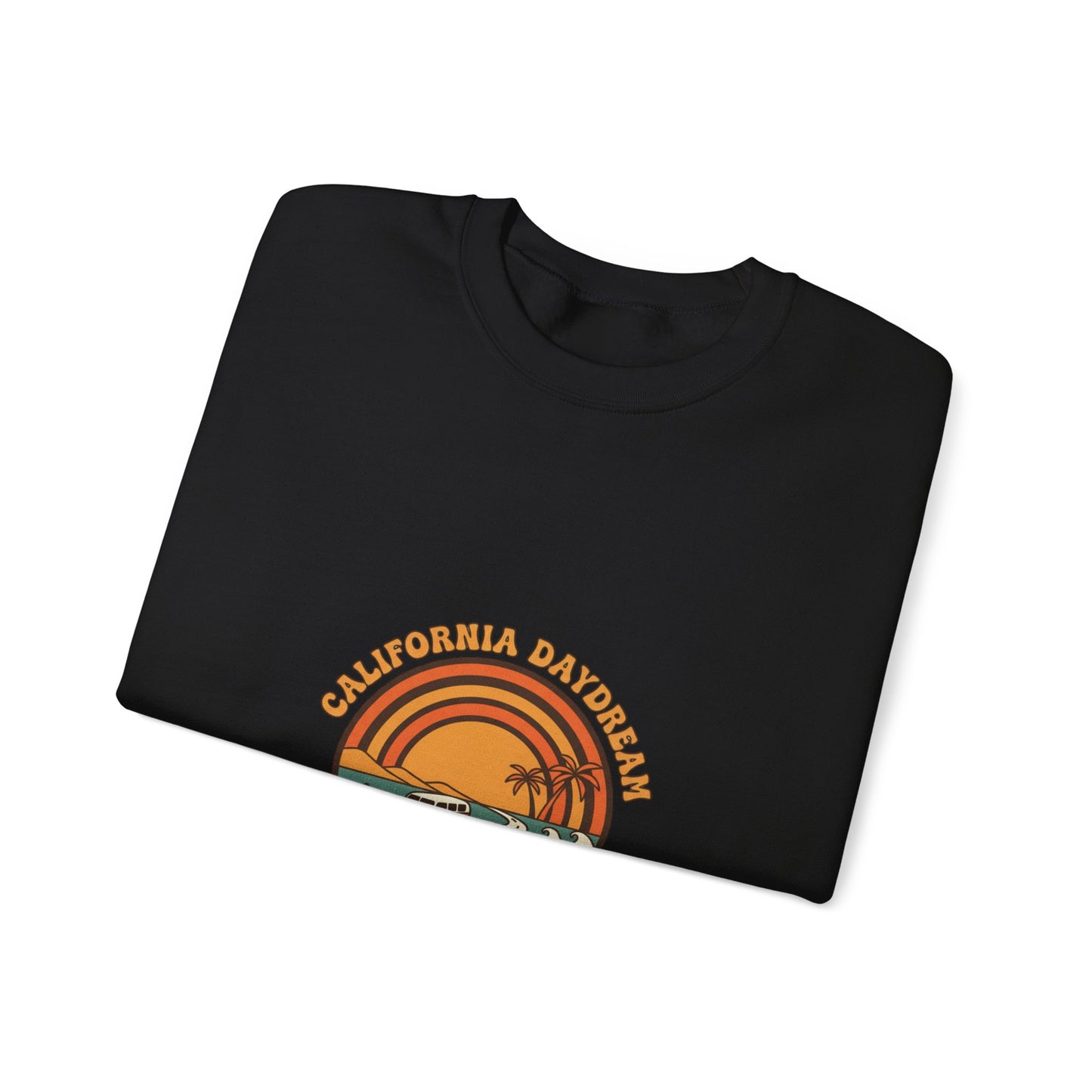 California Road Trip Club Crewneck Sweatshirt | 70s Sunset Retro Surf Graphic