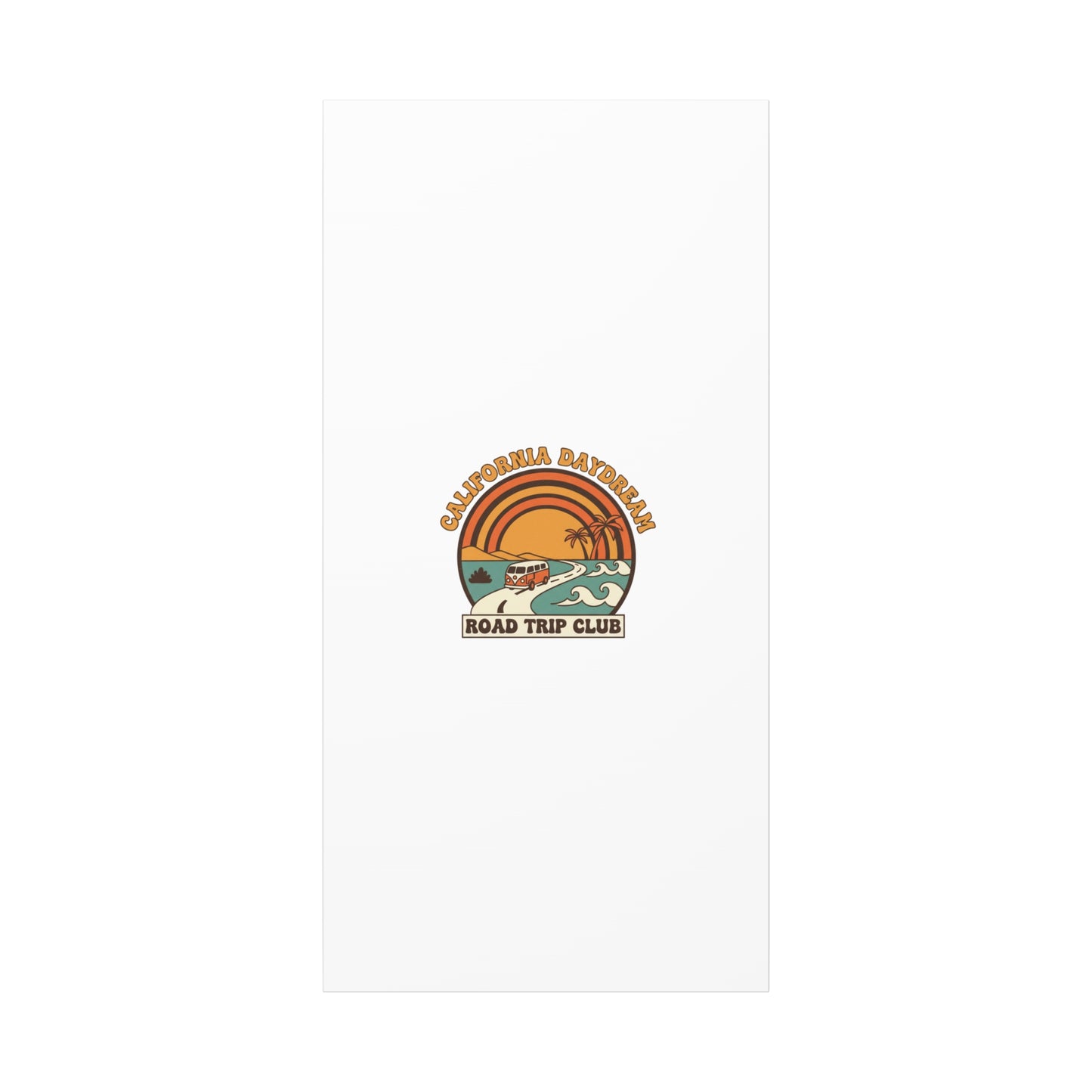 California Daydream Road Trip Club Canvas | 70s Sunset Retro Palm Poster