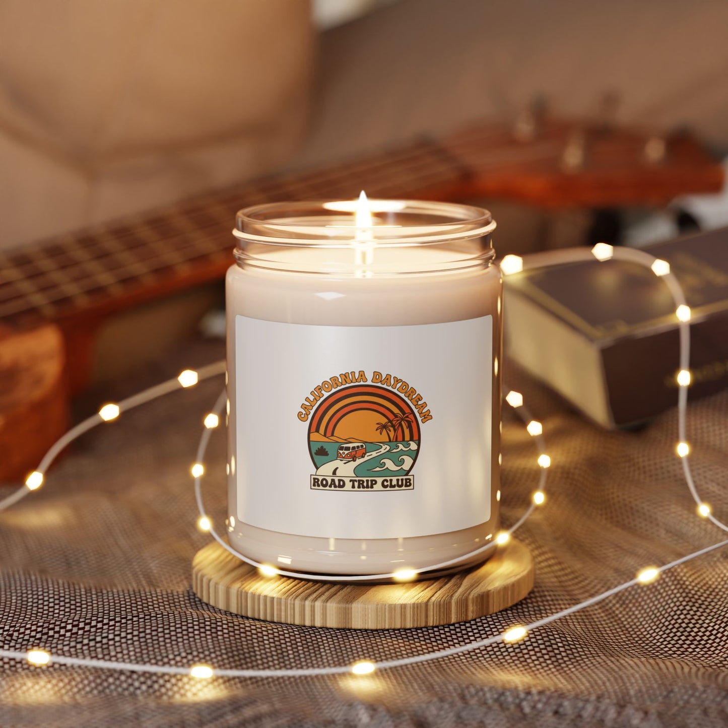 California Road Trip Sunset Candle, 9oz | Retro 70s Palm Golden Hour