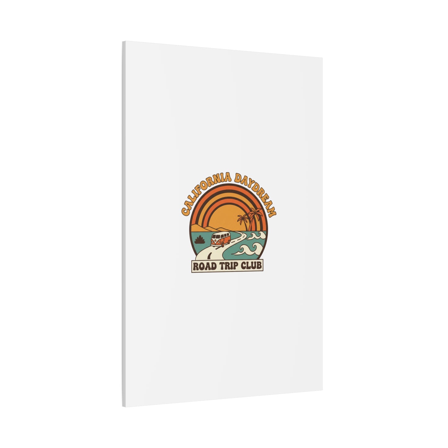 California Daydream Road Trip Club Canvas | 70s Sunset Retro Palm Poster